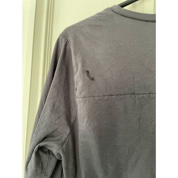 Lole charcoal gray v-neck babydoll long sleeve top M - Picture 2 of 3